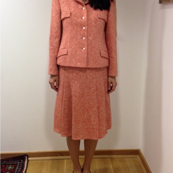 Vintage Tweed 2pc Skirt Suit/Pleated Skirt and Jacket/Made in Germany - Picture 3 of 3